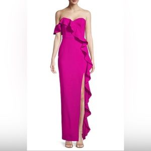 Strapless Flounce Column Gown! EUC. ONLY WORE ONCE!